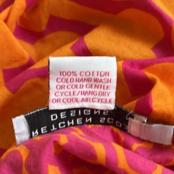 Gretchen Scott Orange Pink Cotton Tunic S - Picture 5 of 5